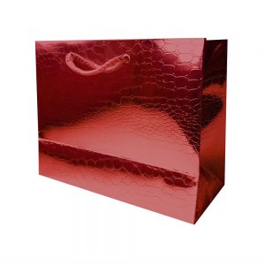 Bolsa Regalo Papel Rojo Brillo (M) 18X23X10cm